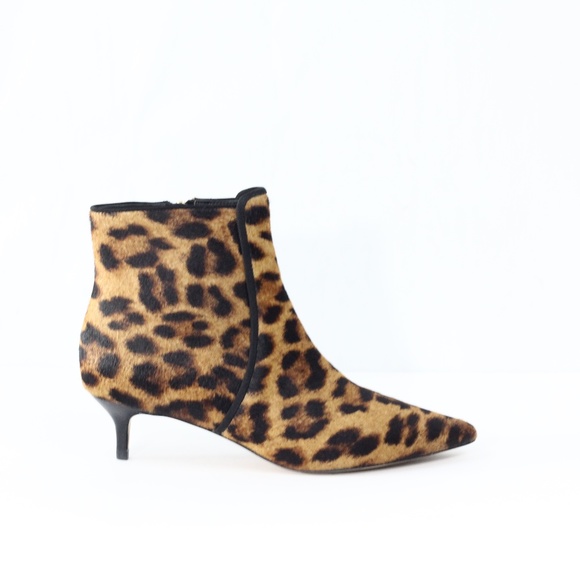 Talbots Leopard Print Boots sz 6.5 New Women Kitten Heel Bootie Iona fashion - Picture 1 of 7